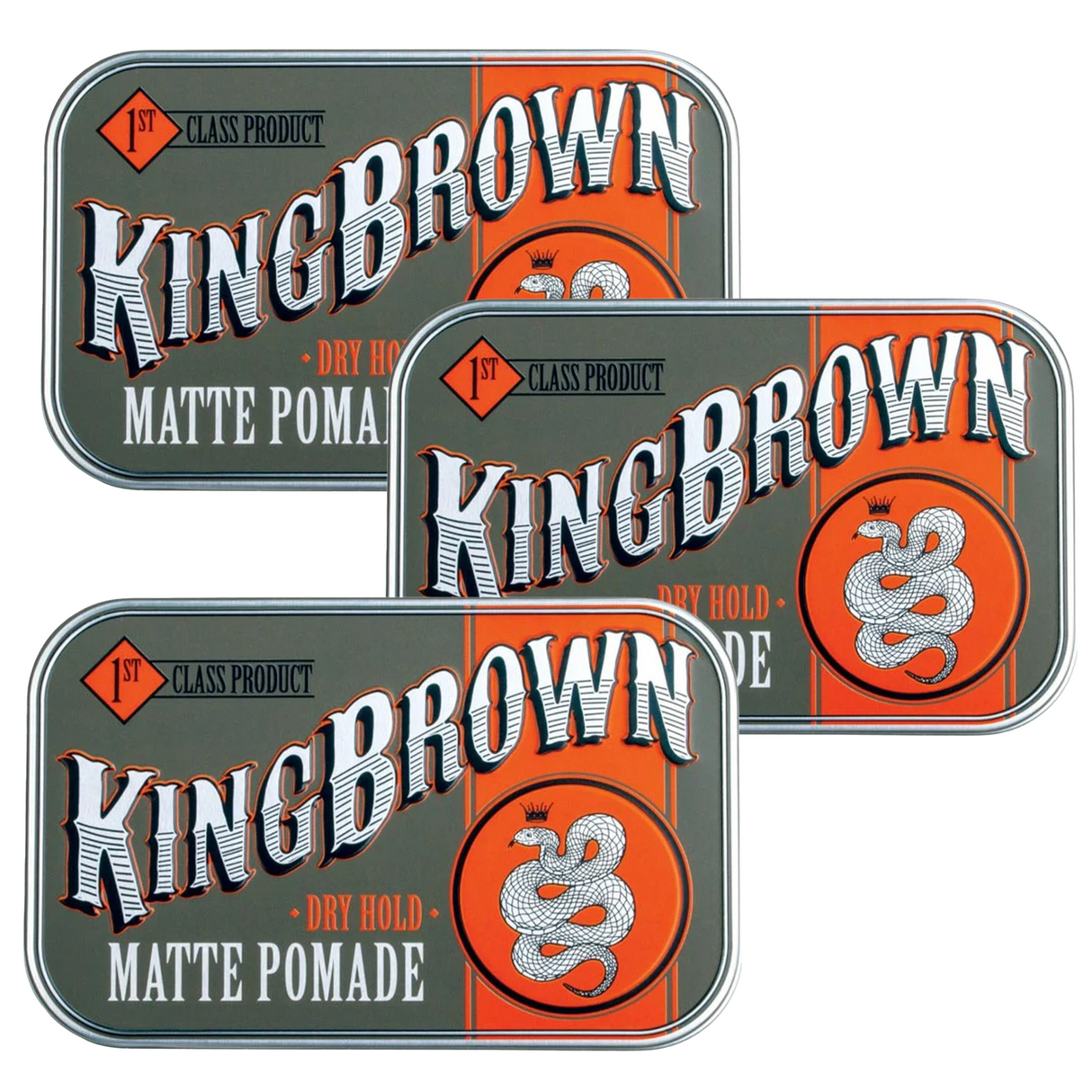 King Brown Matte Pomade Trio