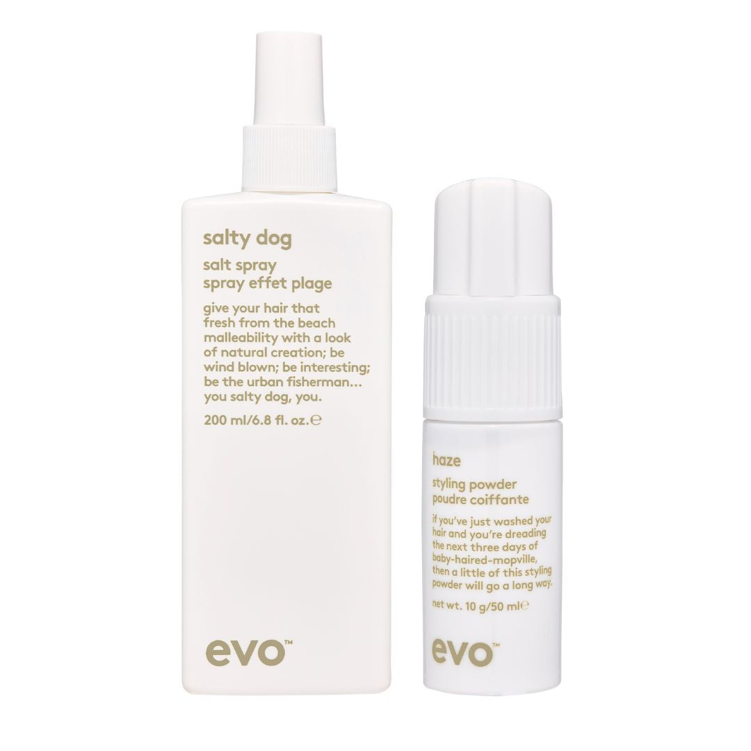 evo Salty Dog Salt Spray & Haze Styling Powder Duo