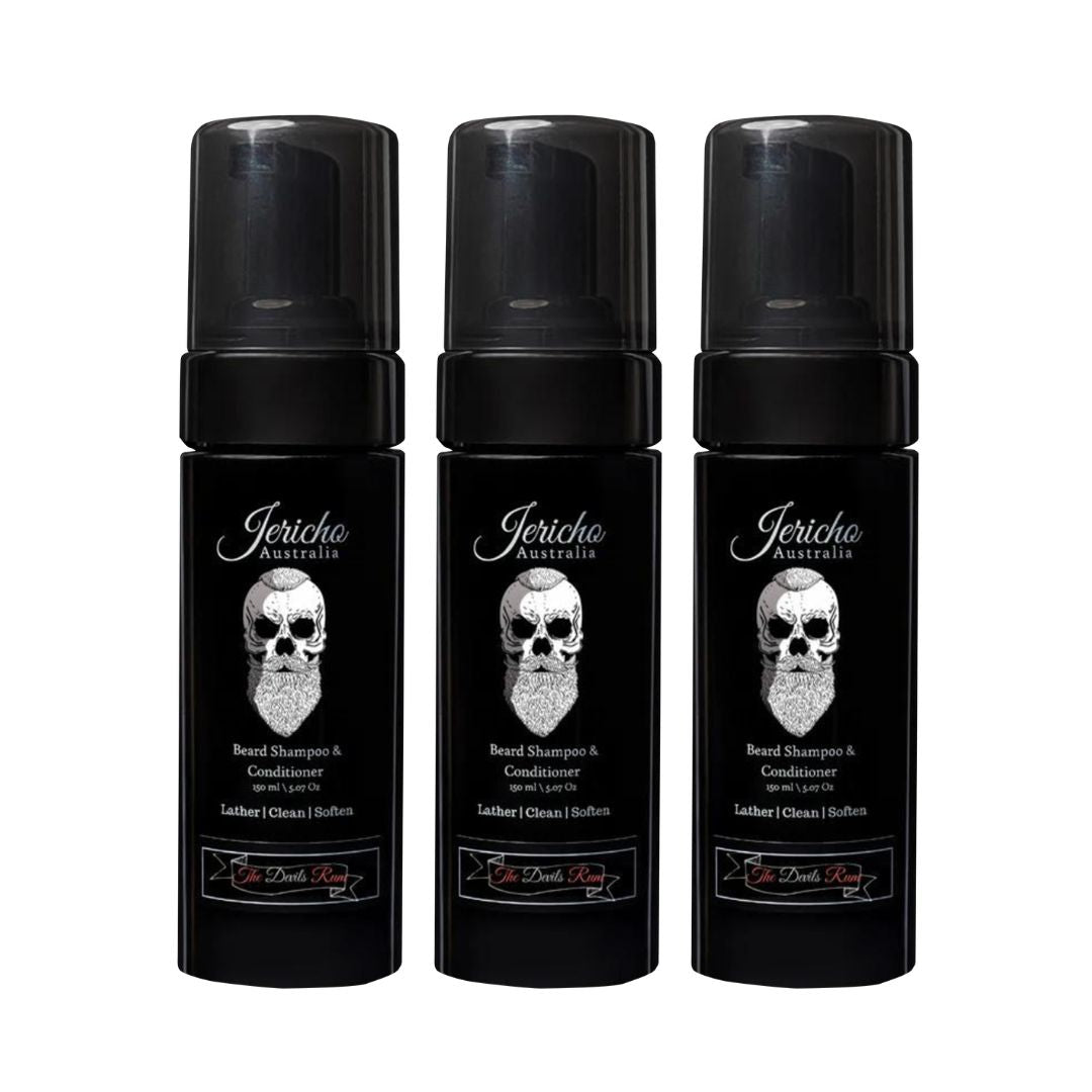 The Devil's Rum 2-in-1 Beard Shampoo & Conditioner Trio