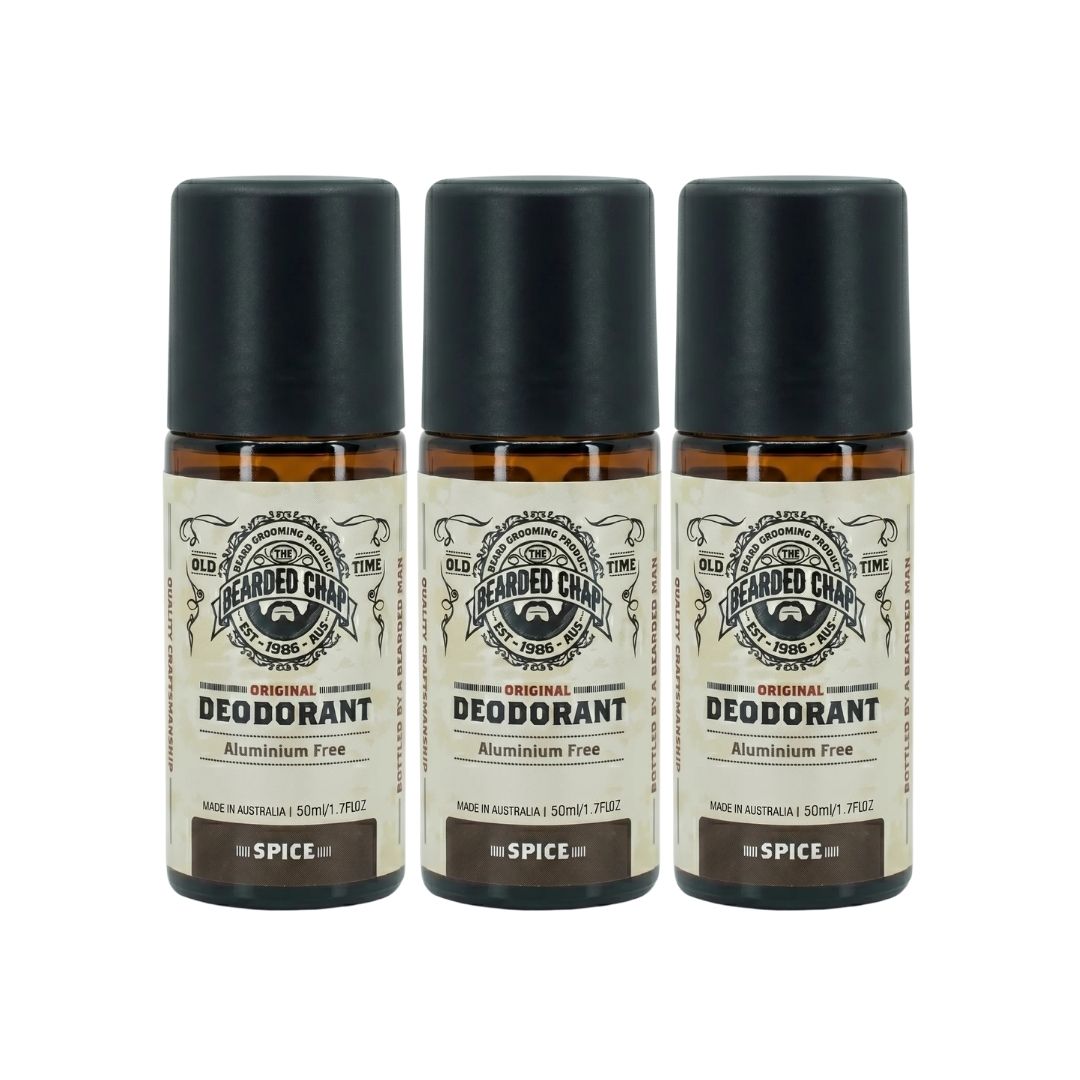 The Bearded Chap Natural Deodorant Classic Spice Trio