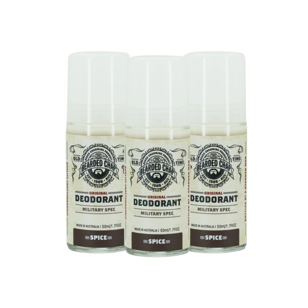 The Bearded Chap Natural Deodorant Classic Spice Trio