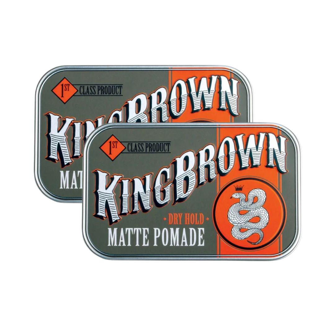 King Brown Matte Pomade Duo