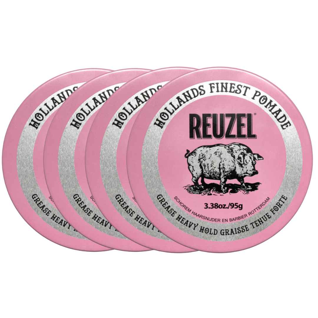 Reuzel Pink Pomade Grease Heavy Hold Quad