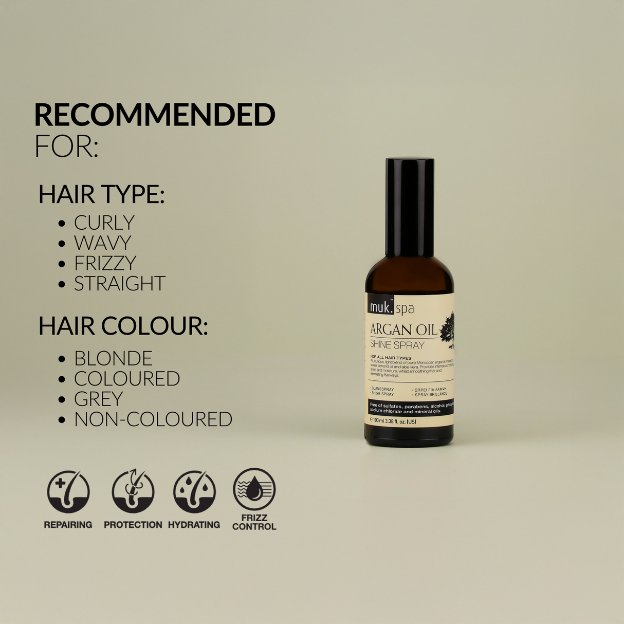 muk Spa Argan Oil Shine Spray