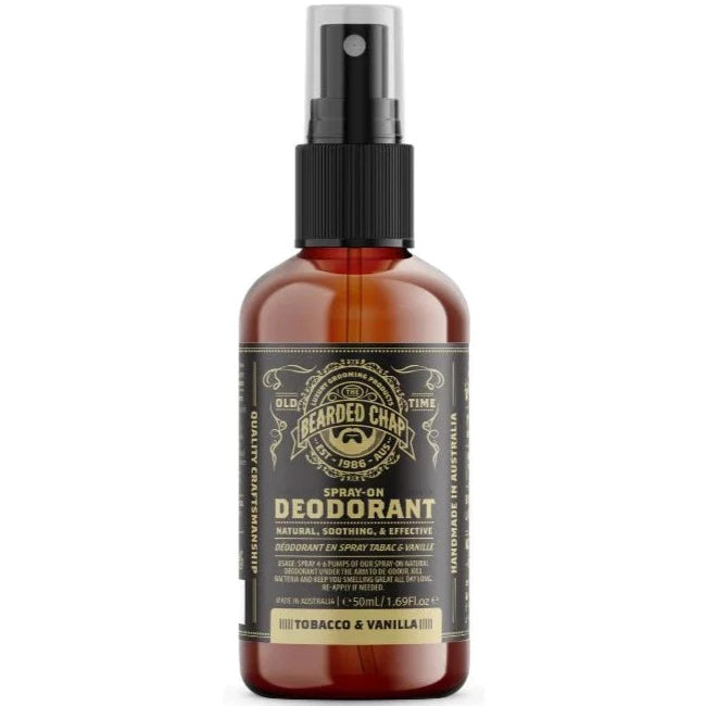 The Bearded Chap Tobacco & Vanilla Spray-On Deodorant