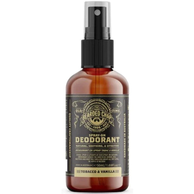 The Bearded Chap Tobacco & Vanilla Spray-On Deodorant
