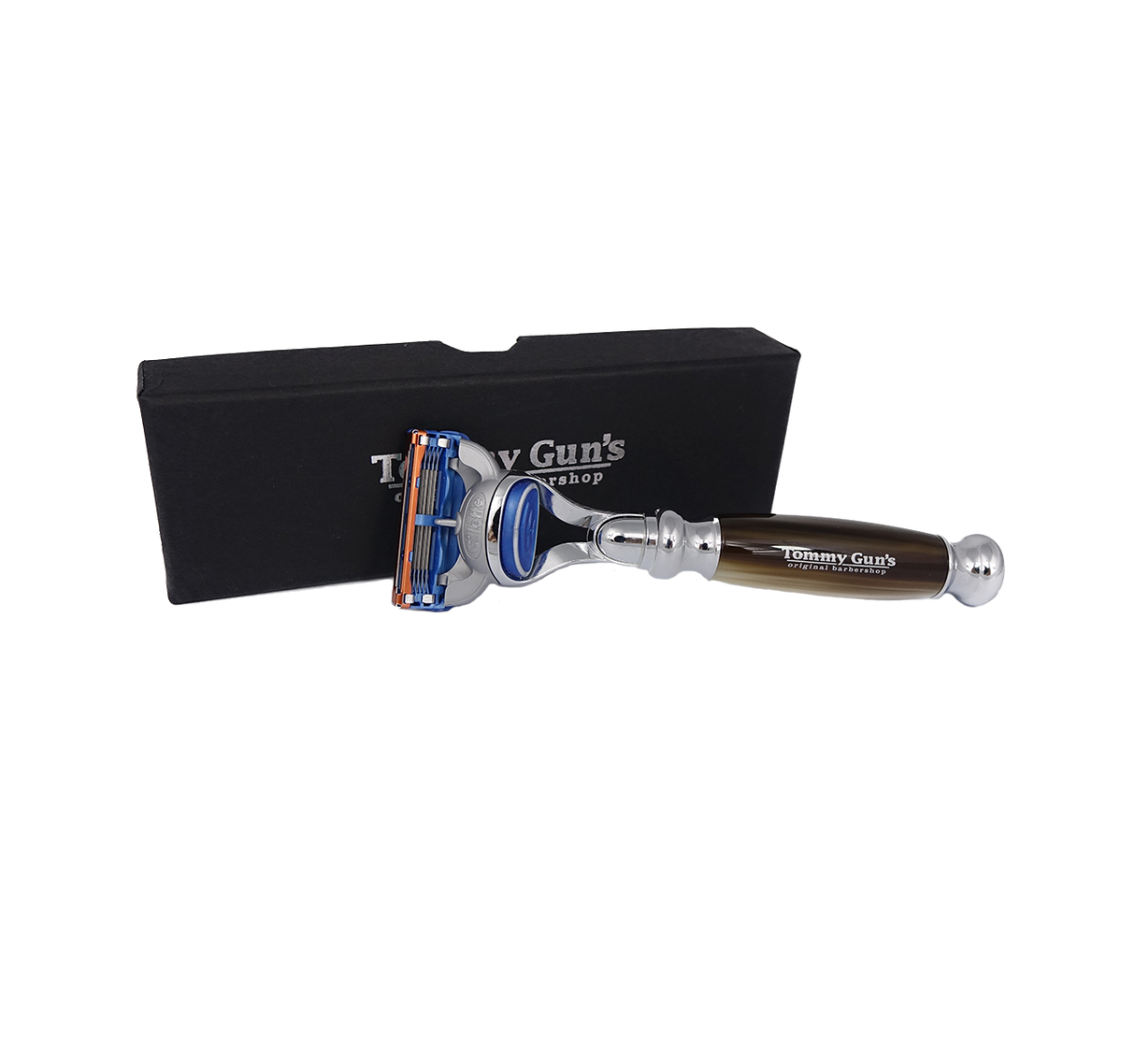 Tommy Gun's Shave Tommy Guns Fusion Razor Metal & Polyester Faux Horn FU-11FH