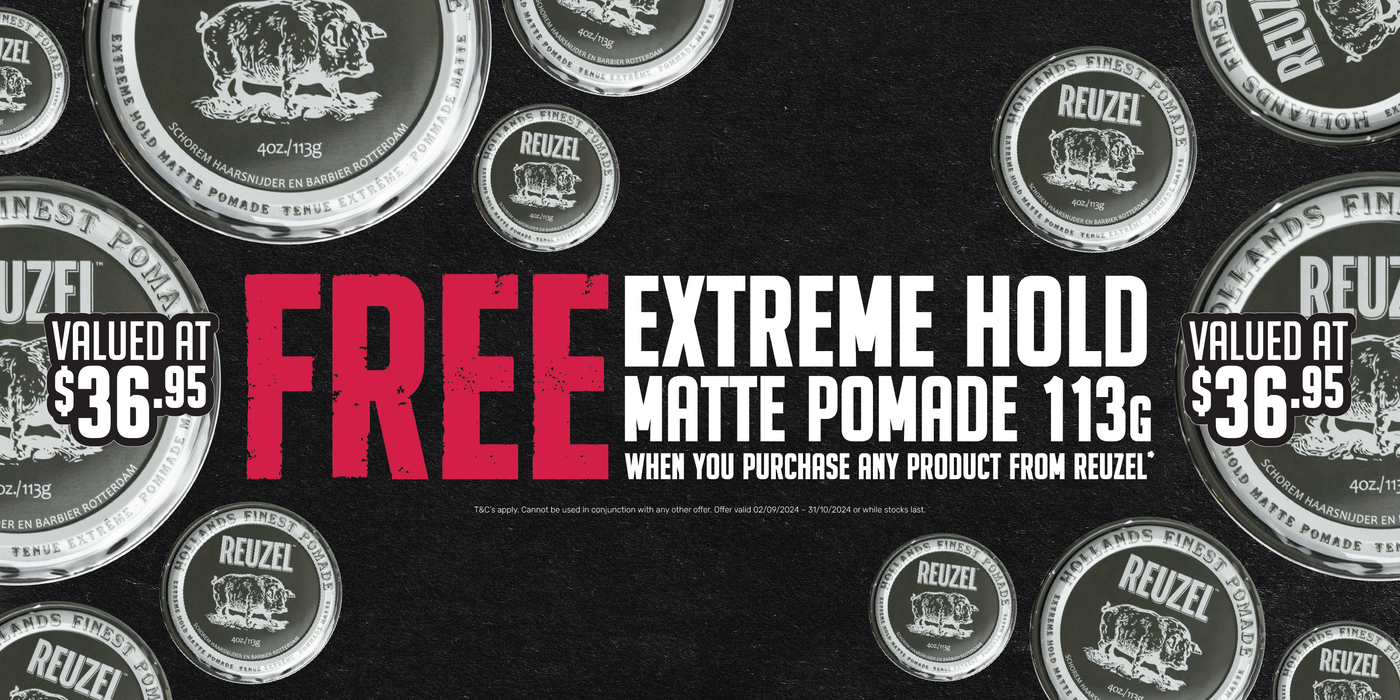 Free Reuzel Extreme Hold Pomade with any Reuzel Purchase