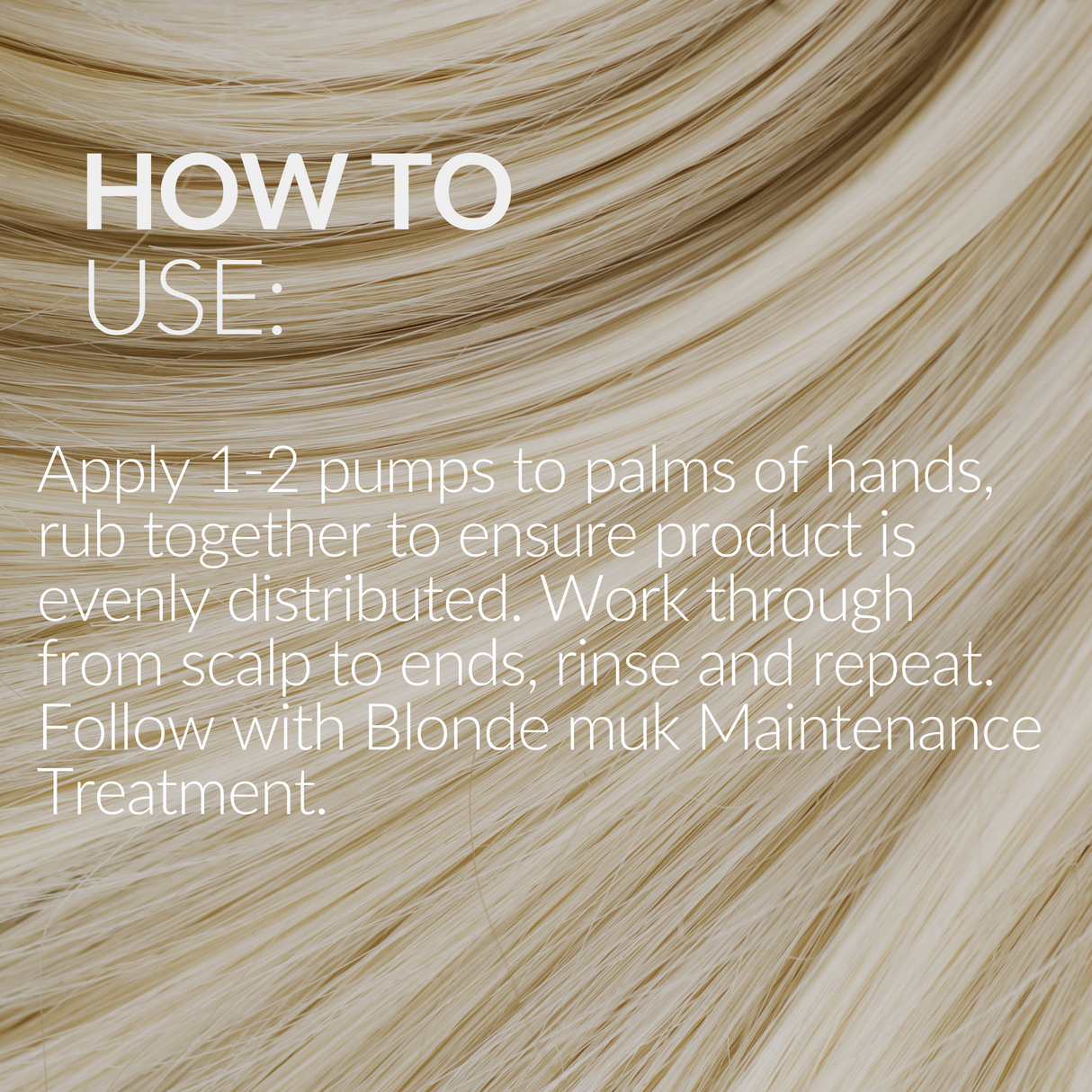 Blonde muk Maintenance Shampoo