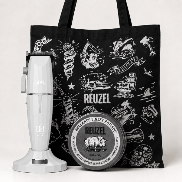 Onyx White Clipper & Reuzel Extreme Hold Pack