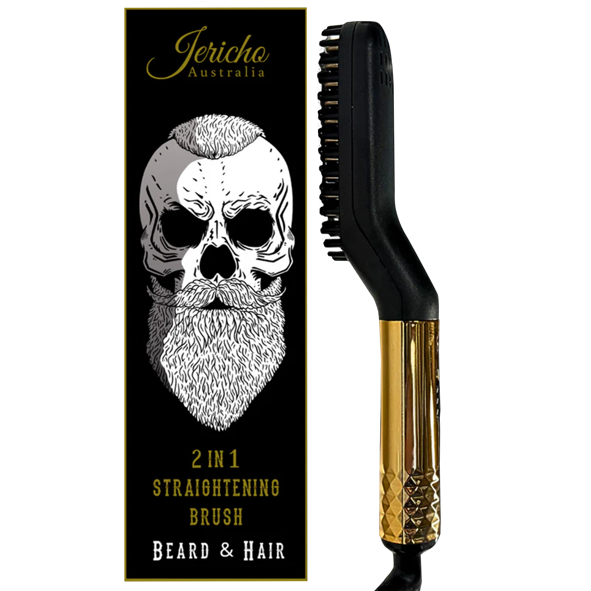 Jericho 2 in 1 Beard Straightening Brush Tommy Gun s Barbershop Australia Tommy Gun s Australia
