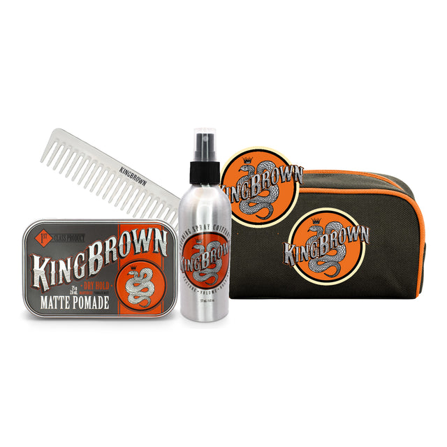 King Brown Grooming Kit and Bag