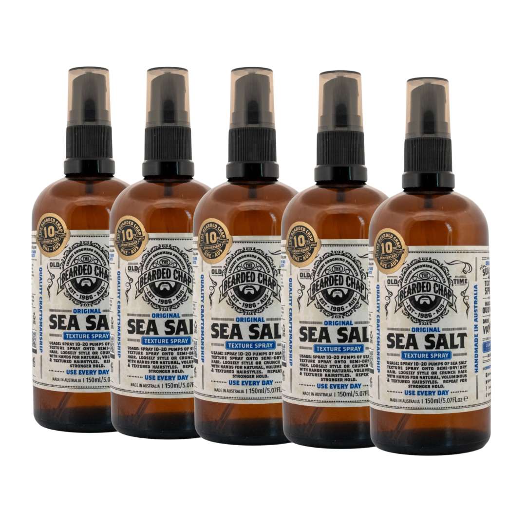 The Bearded Chap Original Sea Salt Texture Spray Five Pack - 150ml