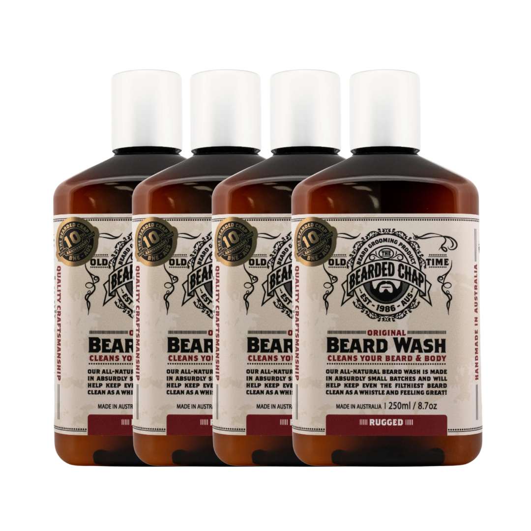 The Bearded Chap Rugged Beard Wash Quad