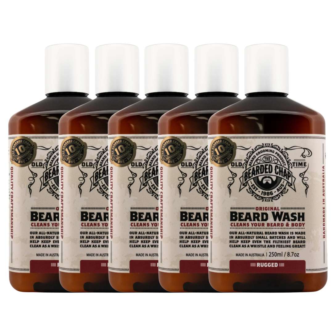 The Bearded Chap Rugged Beard Wash Five Pack