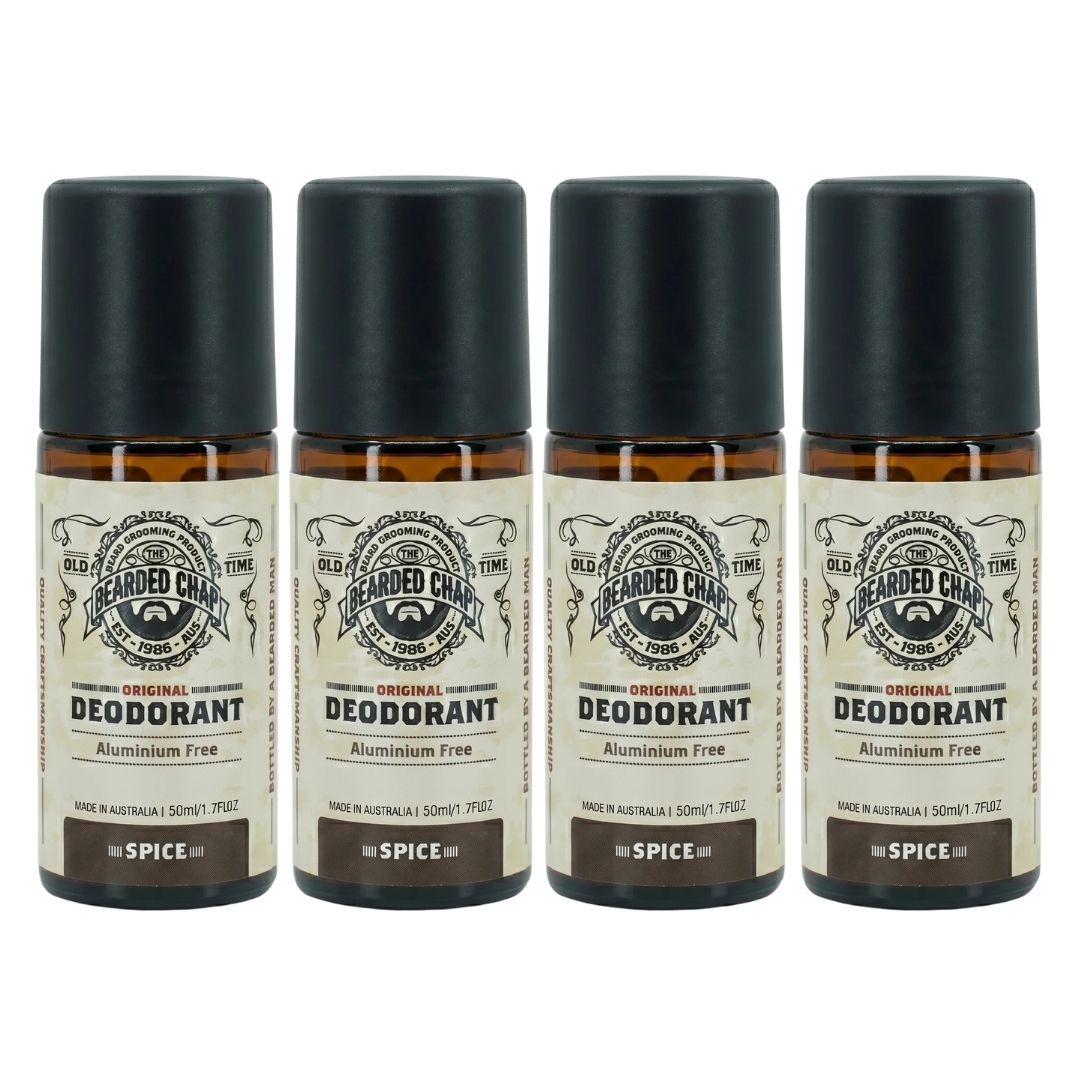 The Bearded Chap Natural Deodorant Classic Spice Quad