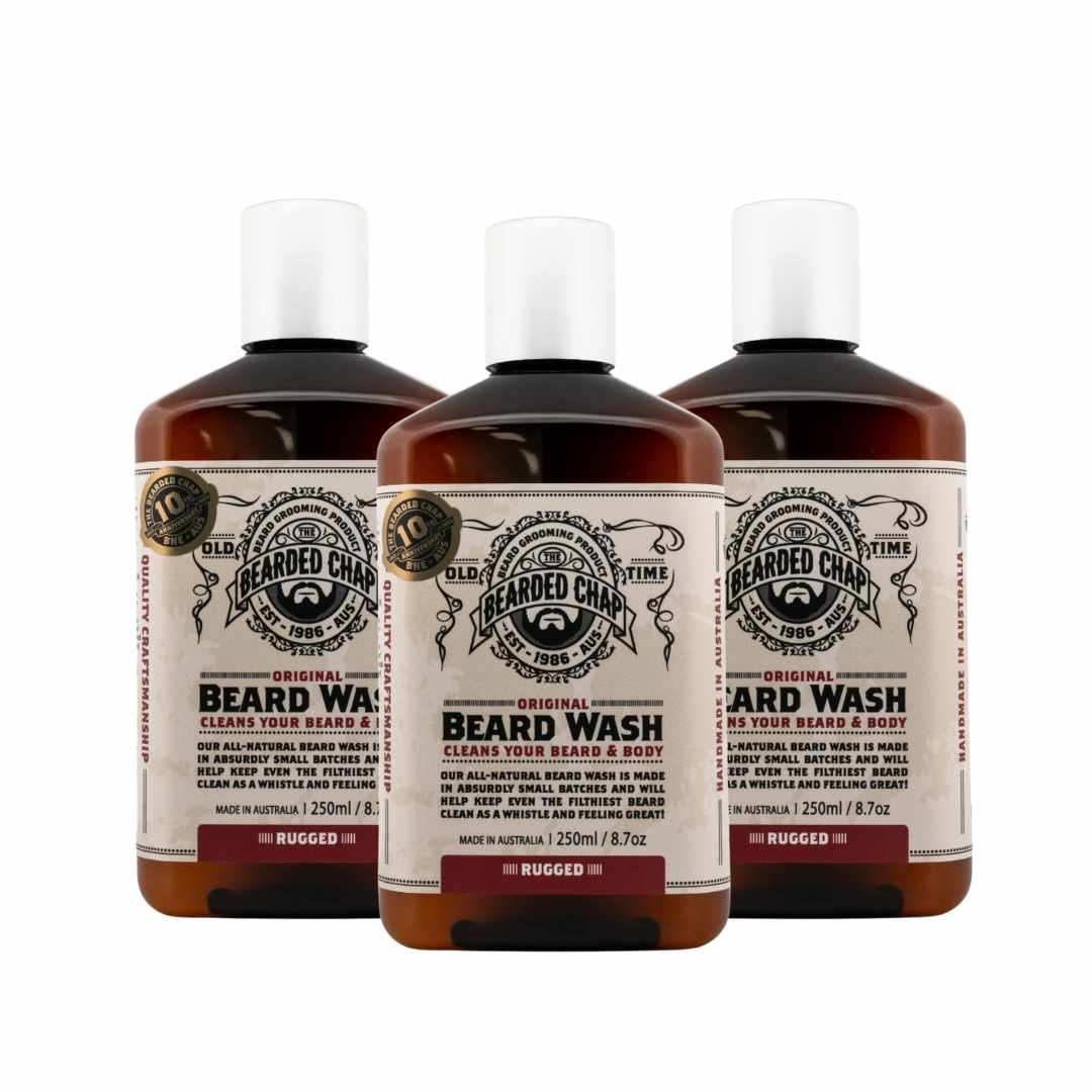 The Bearded Chap Rugged Beard Wash Trio