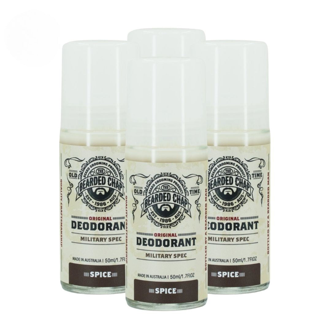 The Bearded Chap Natural Deodorant Classic Spice Quad